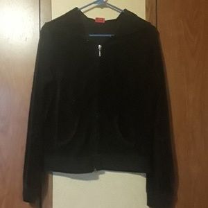 Mossimo velour zip up, size L
